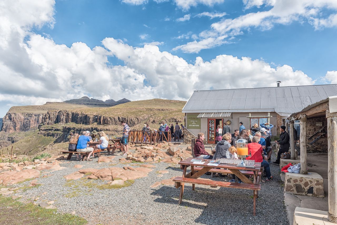 Sani Mountain Lodge at the Sani Pass outdoor seating