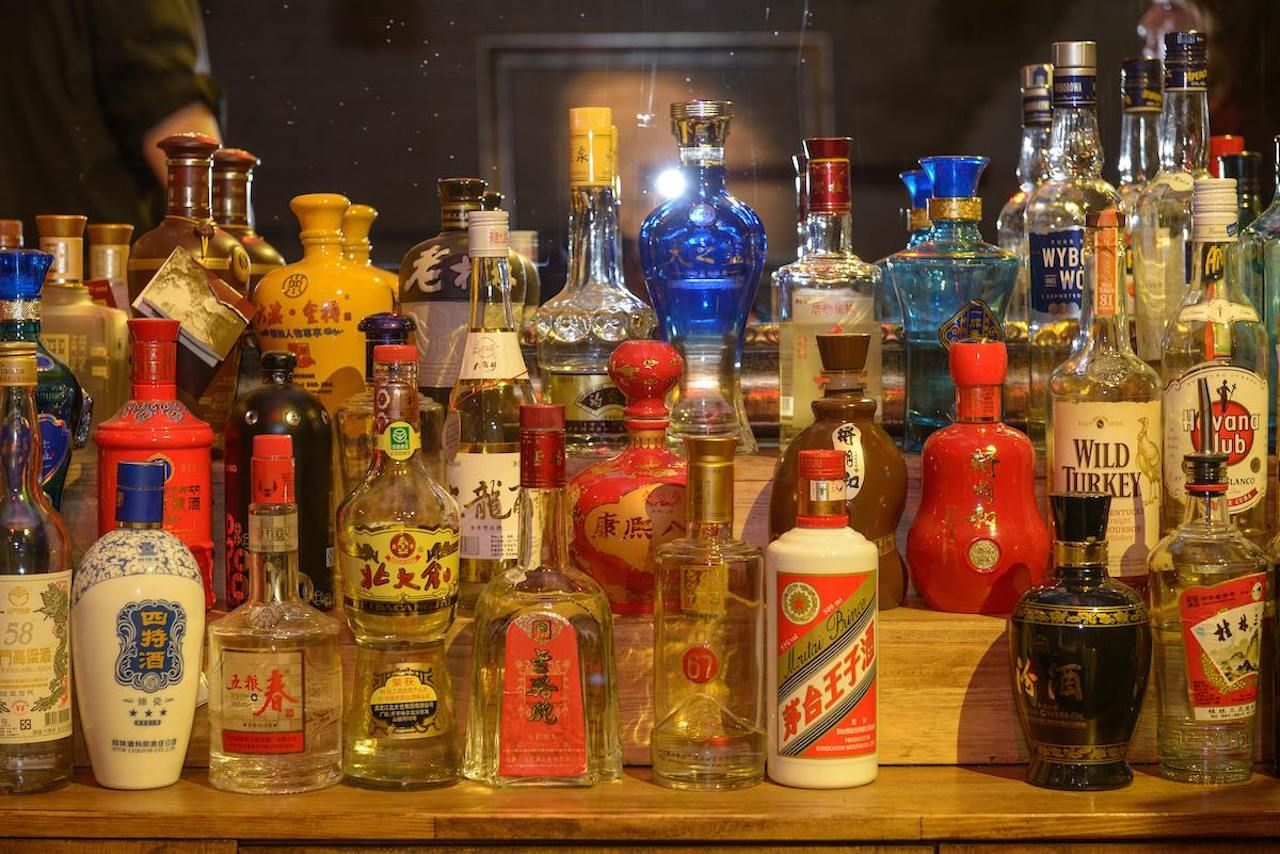 Chinese liquor bottles