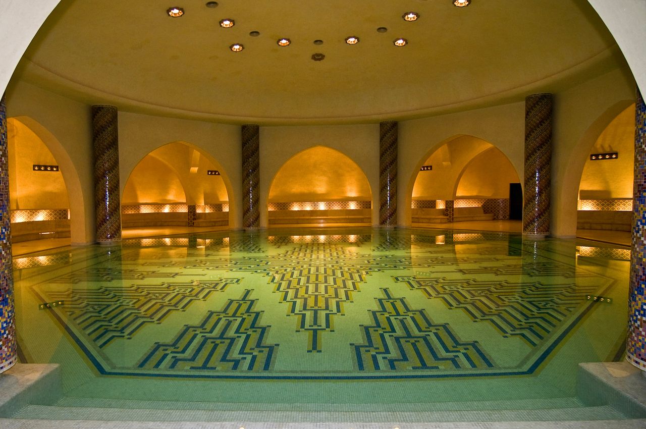 Ritual bath in the Mosque of Hassan II in Casablanca, Morocco