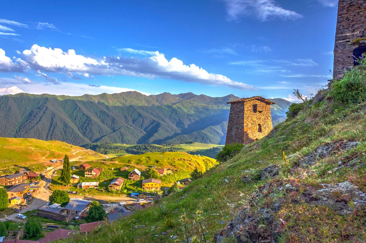 Old towers in Omalo
