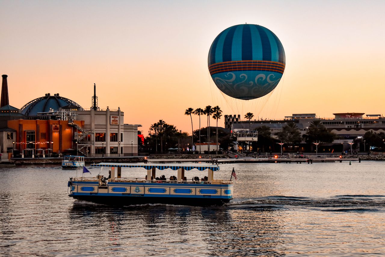 Panoramic view of Disney Springs